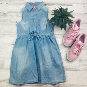 Girls sleeveless denim dress